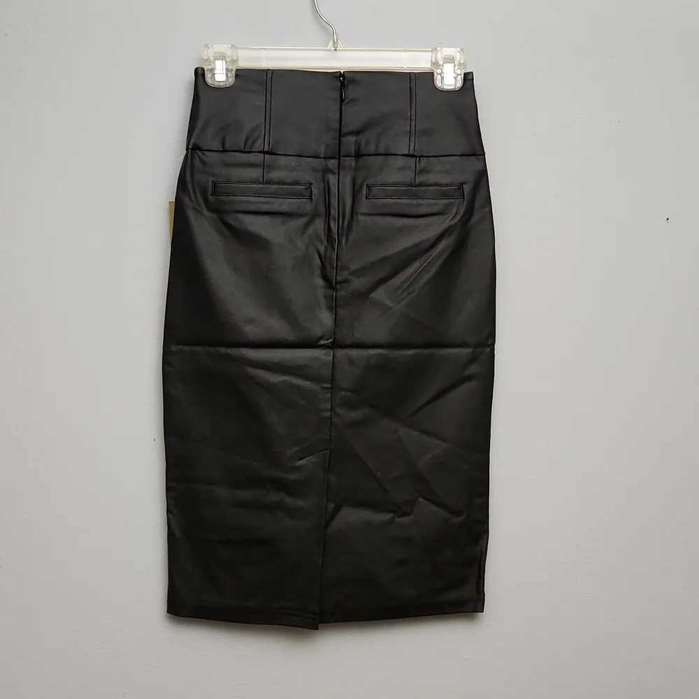 Dazz High Waist Pencil Skirt Faux Leather - Picture 5 of 12